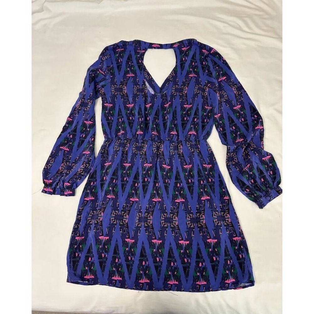 Amanda Uprichard Women's S Purple V-Neck Long Sleeve Dress Casual - Picture 1 of 8